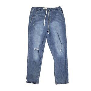 Angels Forever Young Womens Size 14‎ Blue Distressed Skinny Slim Stretch Jeans